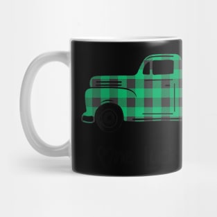 Buffalo Plaid Truck One Lucky MAMA St Patricks Day Mug